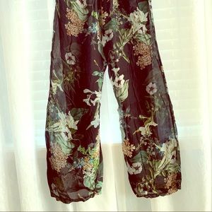 Made in Italy Floral Silk-blend Pant